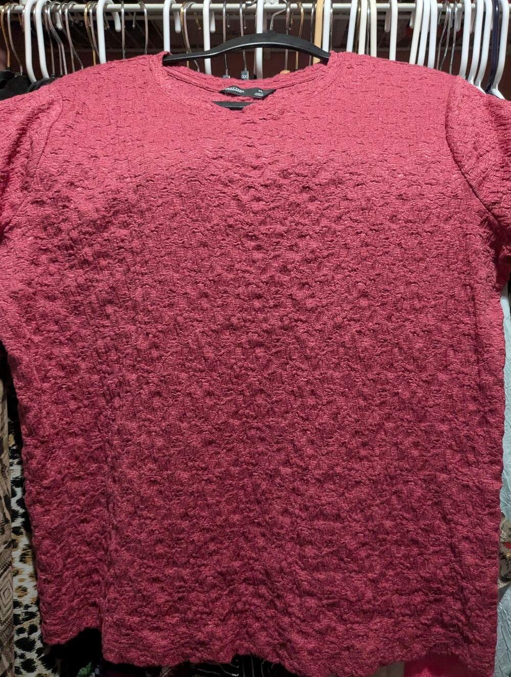 Simply Vera Vera Wang Textured Short-Sleeve Top in Rose
